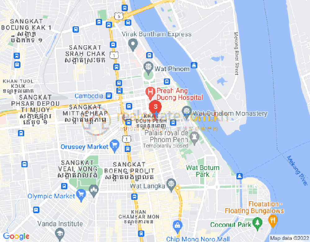 ドーンペン, プノンペンの地図