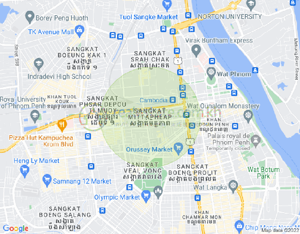 友谊分区, 马卡拉区, 金边地图