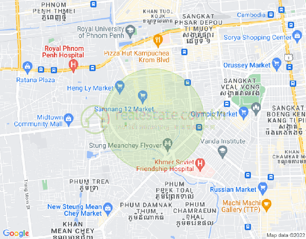 Map of 261 261, Boeung Salang, Toul Kork, Phnom Penh