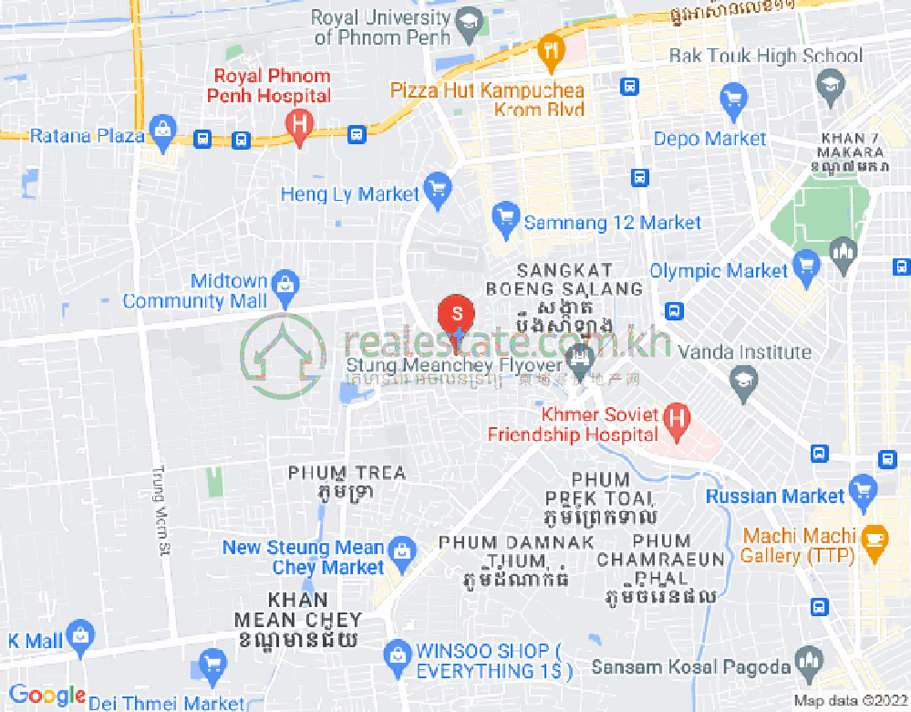 Tuek Thla屯, 森速区, 金边地图