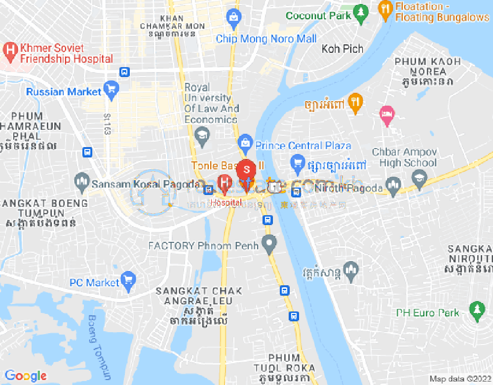 百色河分区, 占卡蒙, 金边地图