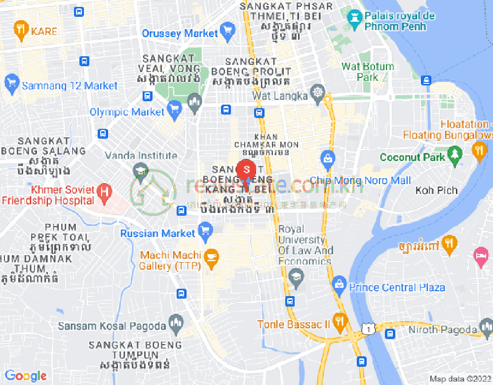 Map of BKK 3, Boeng Keng Kang, Phnom Penh