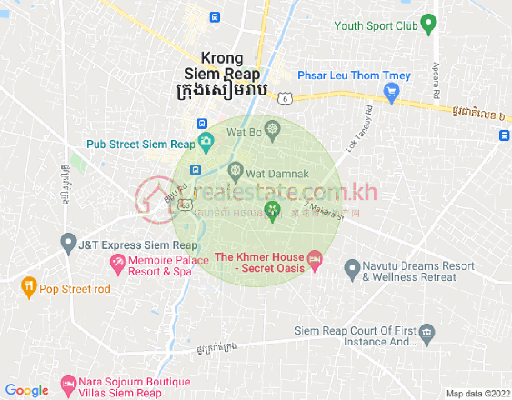 Mapa: Sala Kamraeuk, Siem Reap