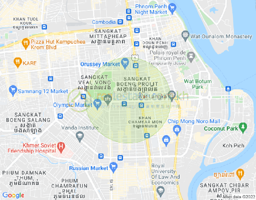 Boeung Prolit分区, 马卡拉区, 金边地图