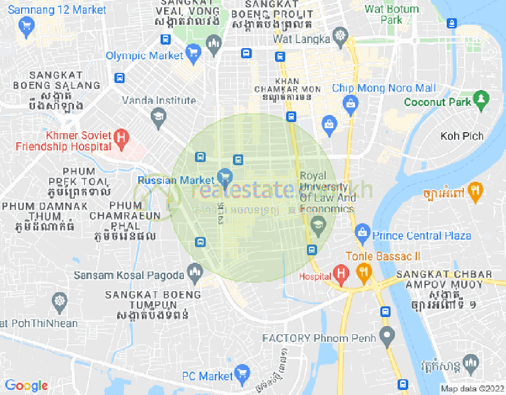 Карта Тул Том Пунг 1, Чамкармон, Пномпень