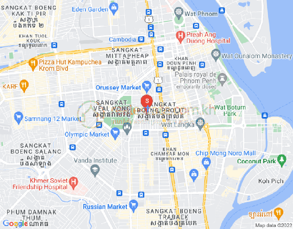 Carte de Olympic, Boeng Keng Kang, Phnom Penh