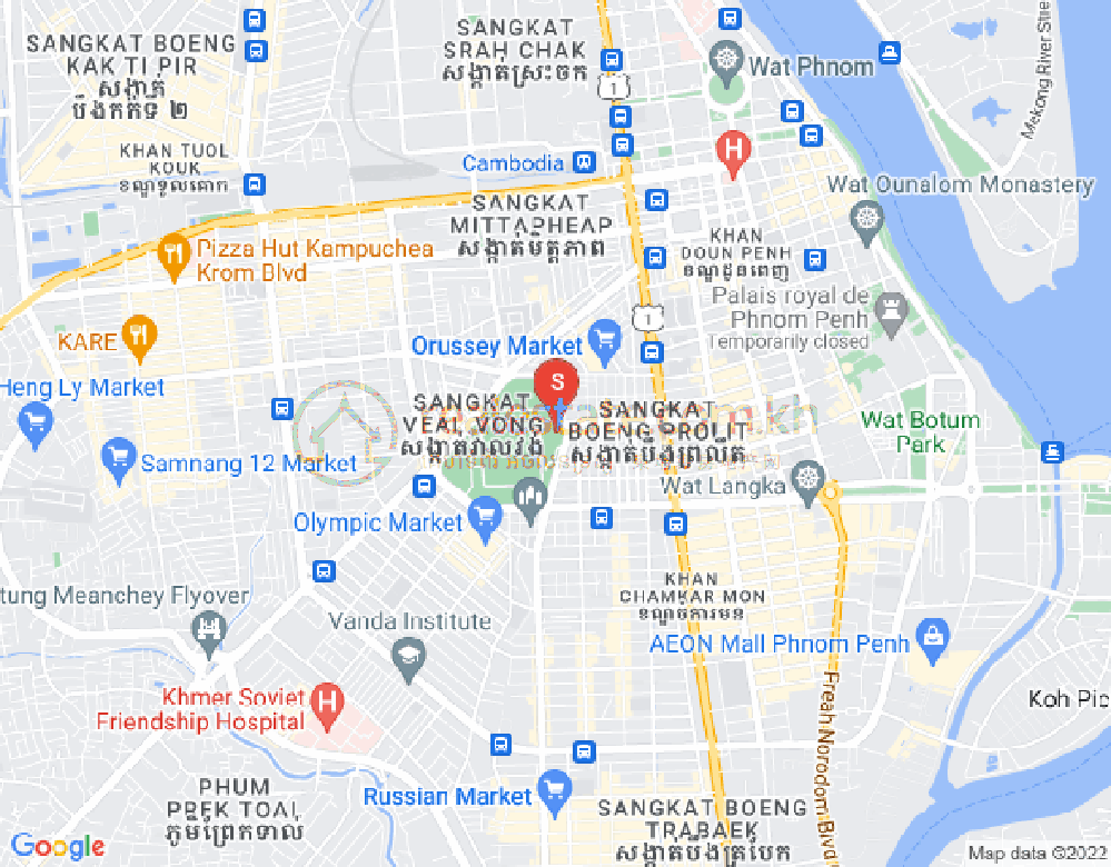 Veal Vong镇, 马卡拉区, 金边地图
