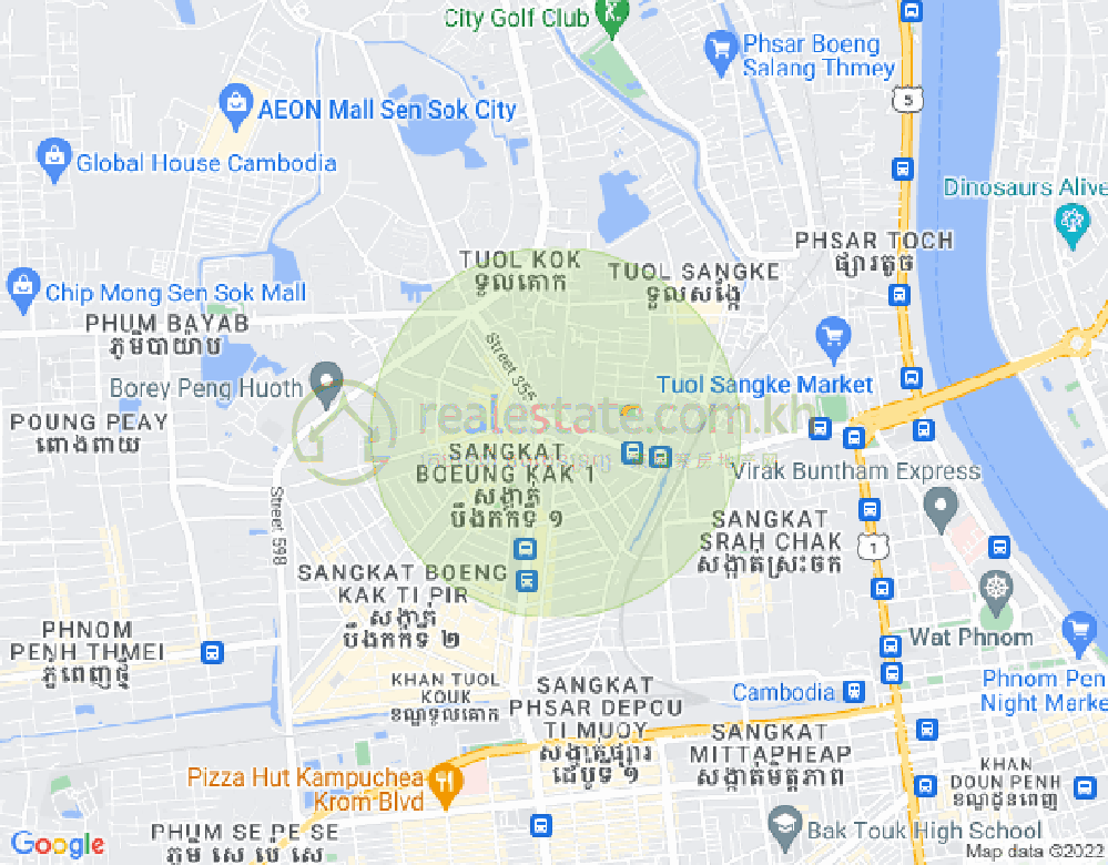 万谷湖1分区, 堆谷区, 金边地图