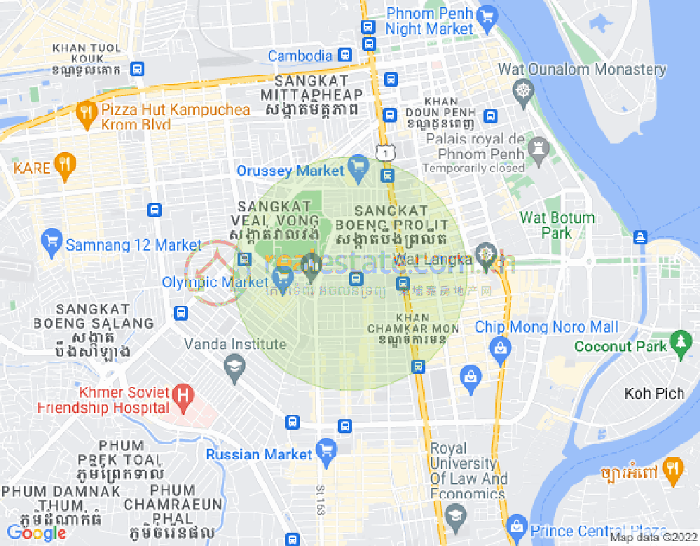 แผนที่ Boeung Prolit, เจ็ดมกรา, พนมเปญ