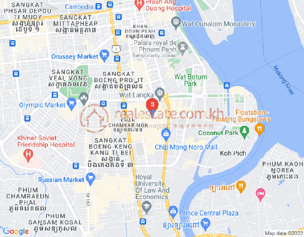 Map of BKK 1, Boeng Keng Kang, Phnom Penh