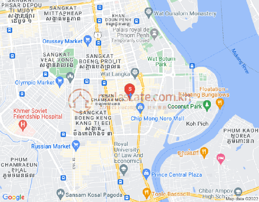 Map of BKK 1, Boeng Keng Kang, Phnom Penh