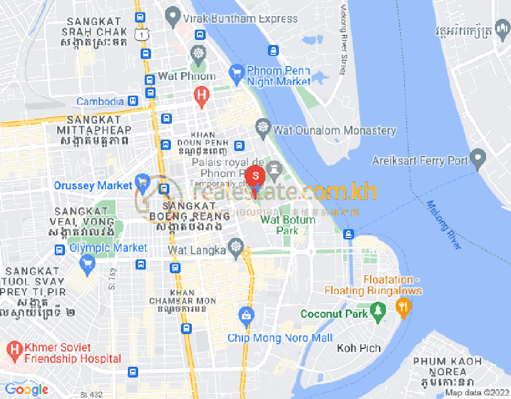Map of Chey Chumneah, Daun Penh, Phnom Penh