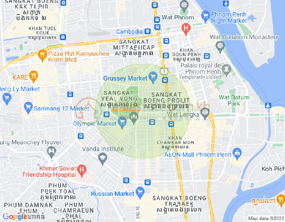 แผนที่ Boeung Prolit, เจ็ดมกรา, พนมเปญ