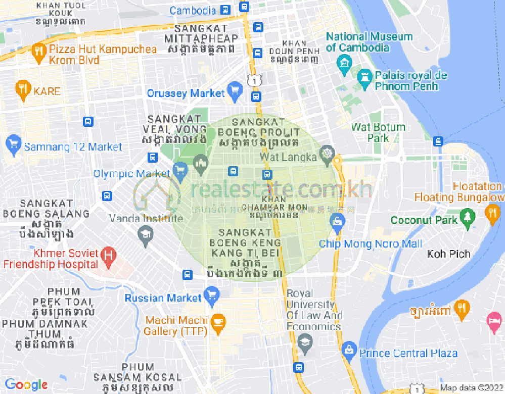 ផែនទី ទួលទំពូង១, ចំការមន, ភ្នំពេញ