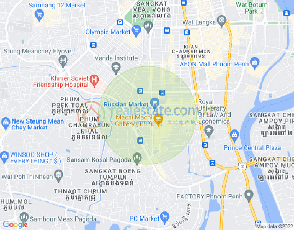 Карта Тул Том Пунг 1, Чамкармон, Пномпень
