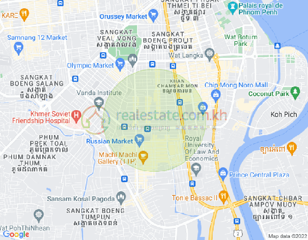 Carte de BKK 3, Boeng Keng Kang, Phnom Penh