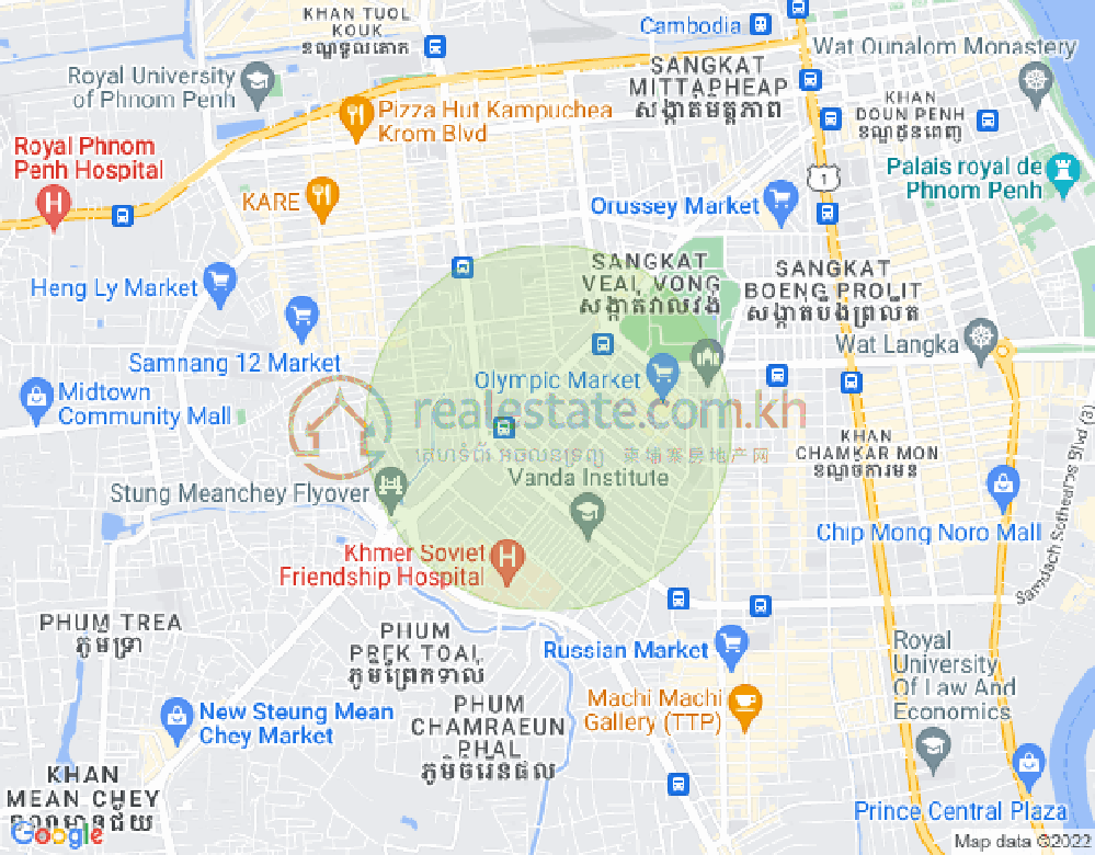 Toul Svay Prey 2镇, 波哥堪, 金边地图