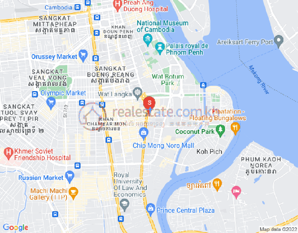 万景岗1分区（BKK1), 波哥堪, 金边地图