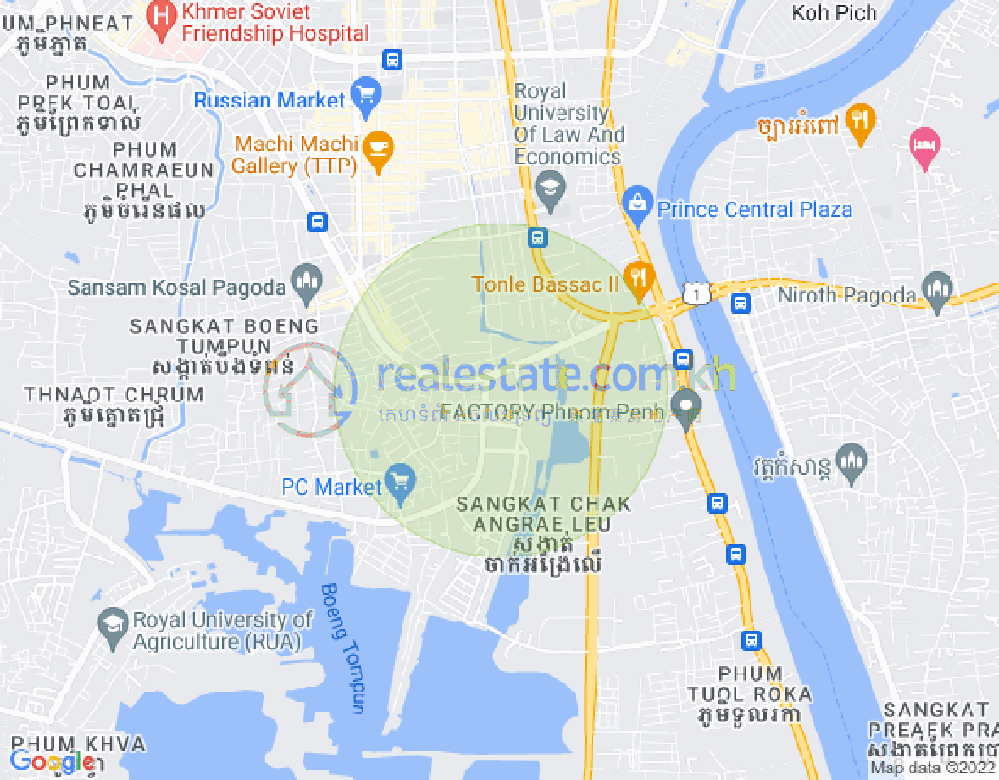 沙南哥分区, 占卡蒙, 金边地图