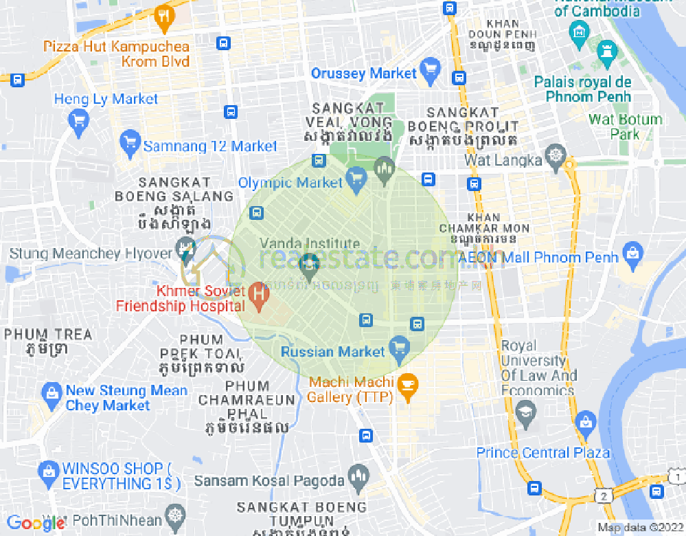 Toul Svay Prey 1镇, 波哥堪, 金边地图