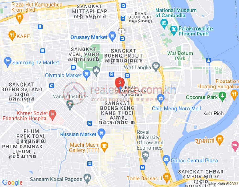Map of BKK 3, Boeng Keng Kang, Phnom Penh