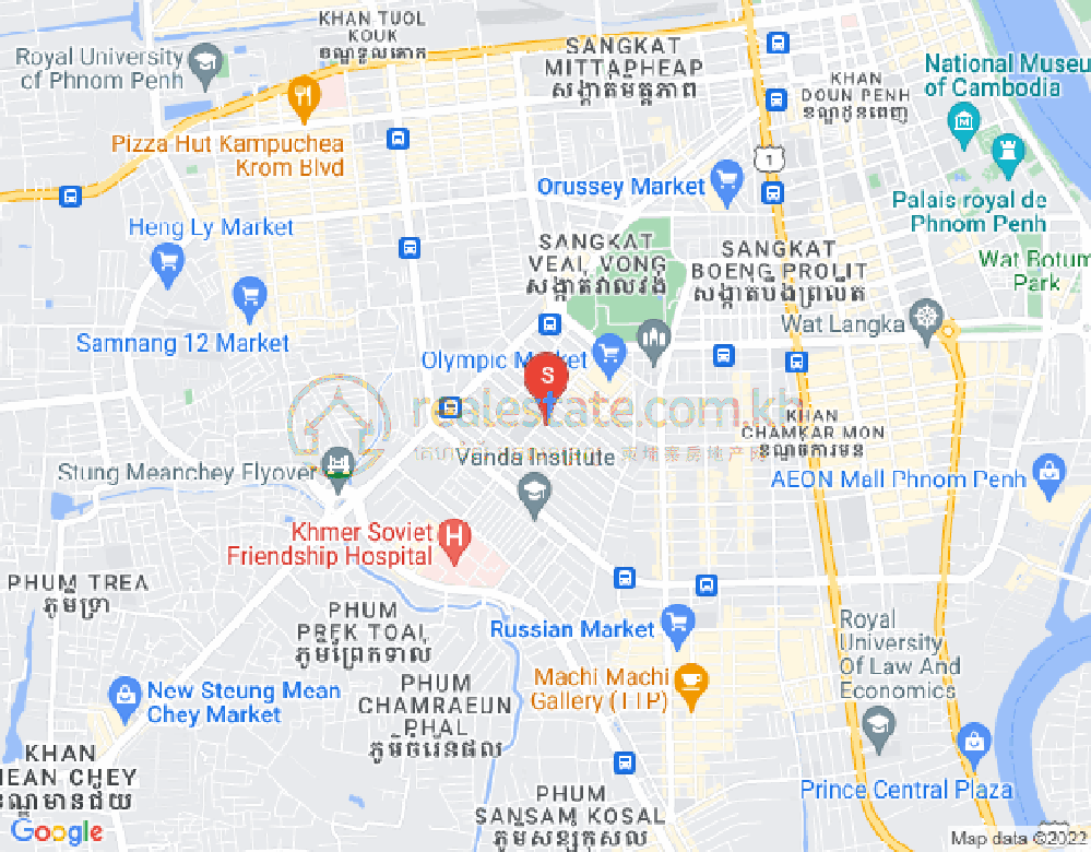 Toul Svay Prey 2镇, 波哥堪, 金边地图
