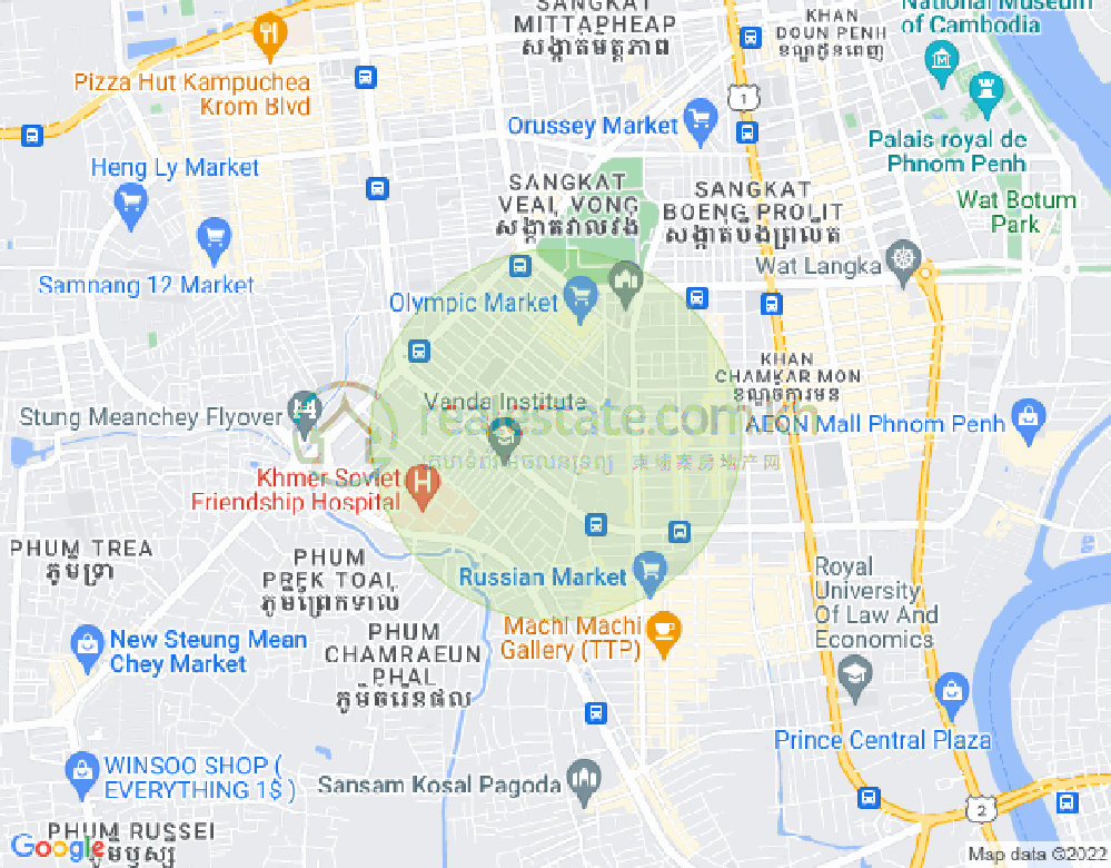 Toul Svay Prey 1镇, 波哥堪, 金边地图