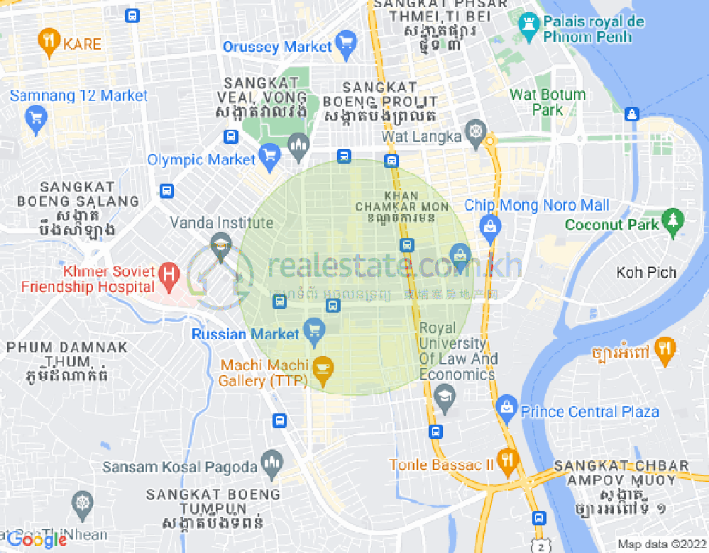 Mapa: BKK 3, Boeng Keng Kang, Phnom Penh