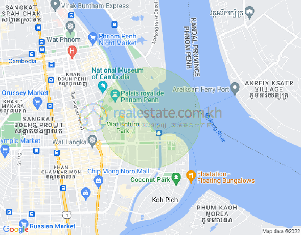 แผนที่ จักตอมุข, ดวนป็ญ, พนมเปญ