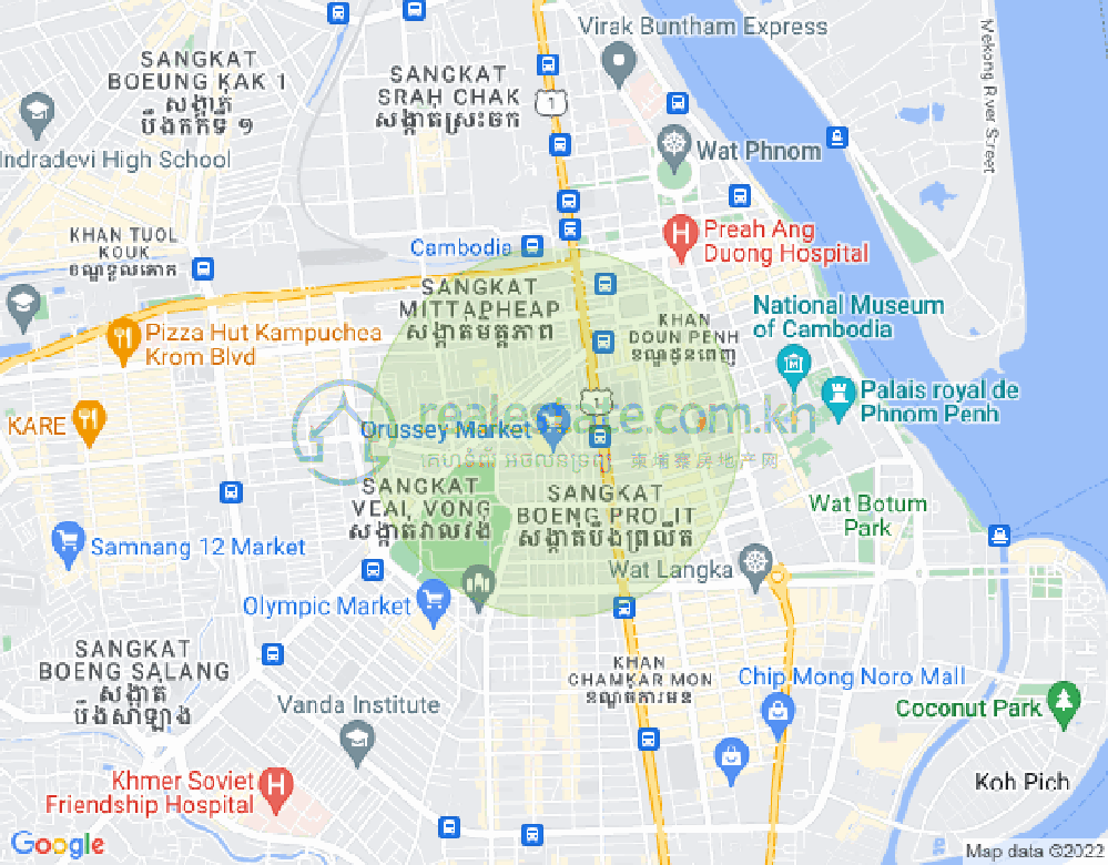 Map of Ou Ruessei 1, 7 Makara, Phnom Penh