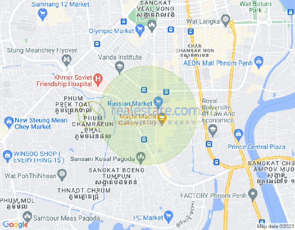 Карта Тул Том Пунг 1, Чамкармон, Пномпень