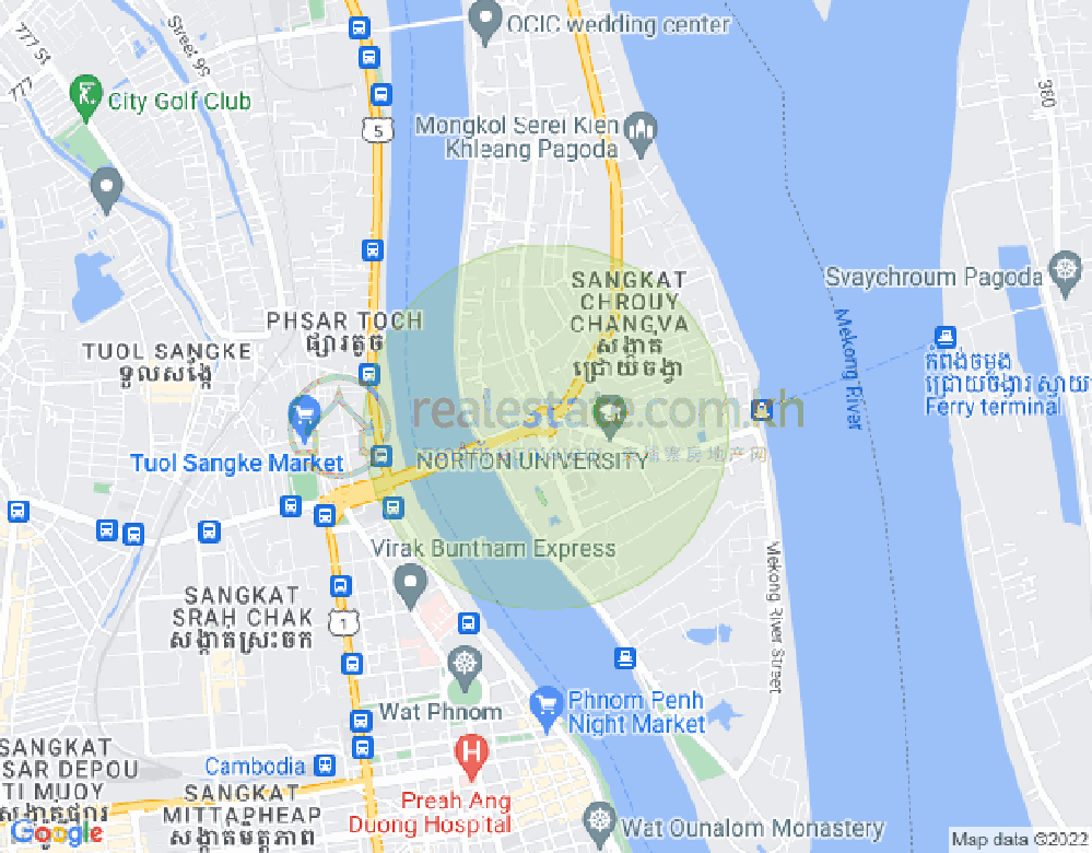 Mapa: Chroy Changvar, Phnom Penh