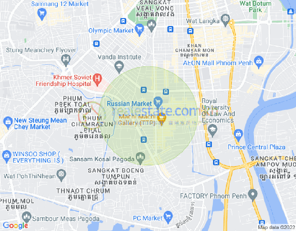 Карта Тул Том Пунг 1, Чамкармон, Пномпень