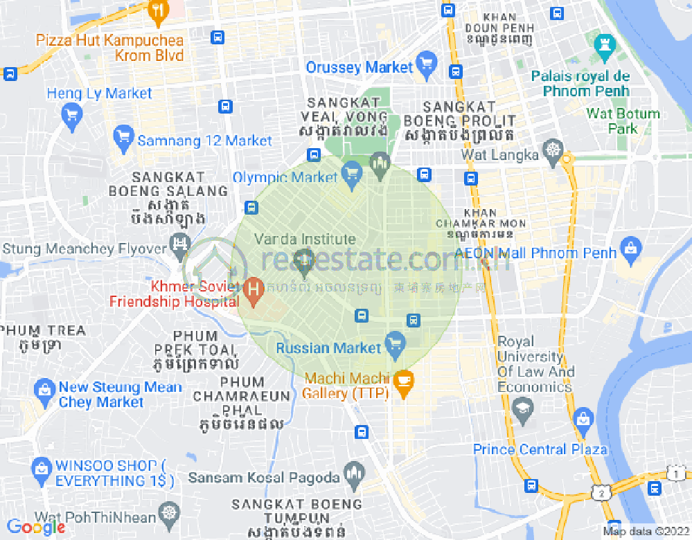 Toul Svay Prey 1镇, 波哥堪, 金边地图
