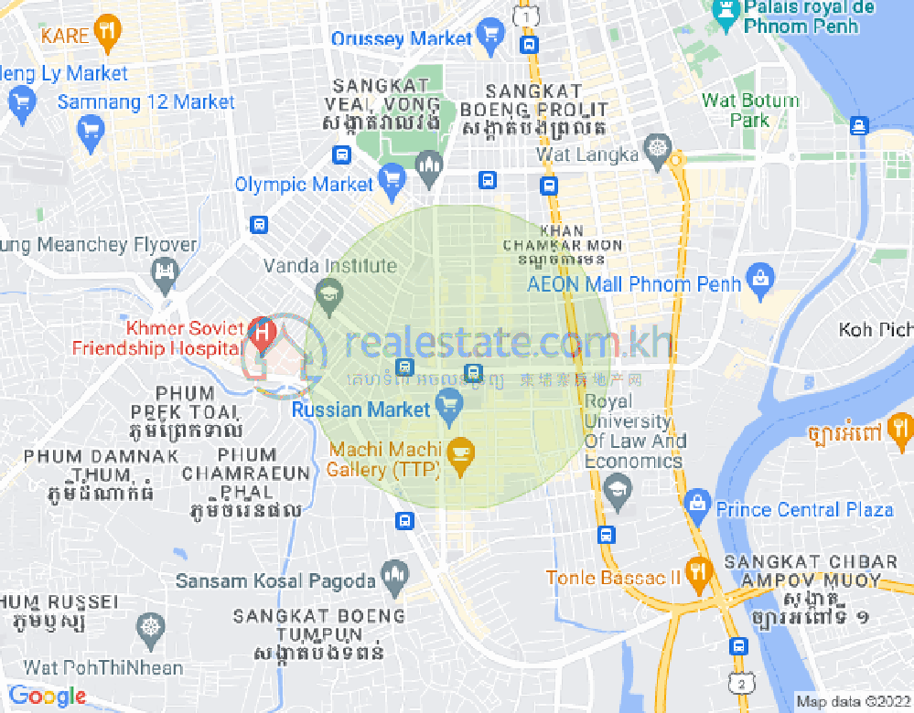 Mapa: BKK 3, Boeng Keng Kang, Phnom Penh