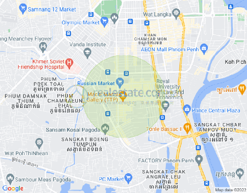 Карта Тул Том Пунг 1, Чамкармон, Пномпень
