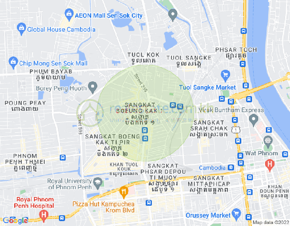 万谷湖1分区, 堆谷区, 金边地图
