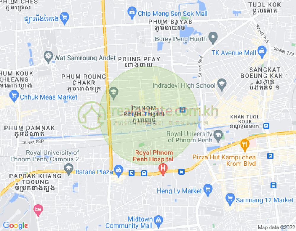 Mapa: Phnom Penh Thmey, Sen Sok, Phnom Penh