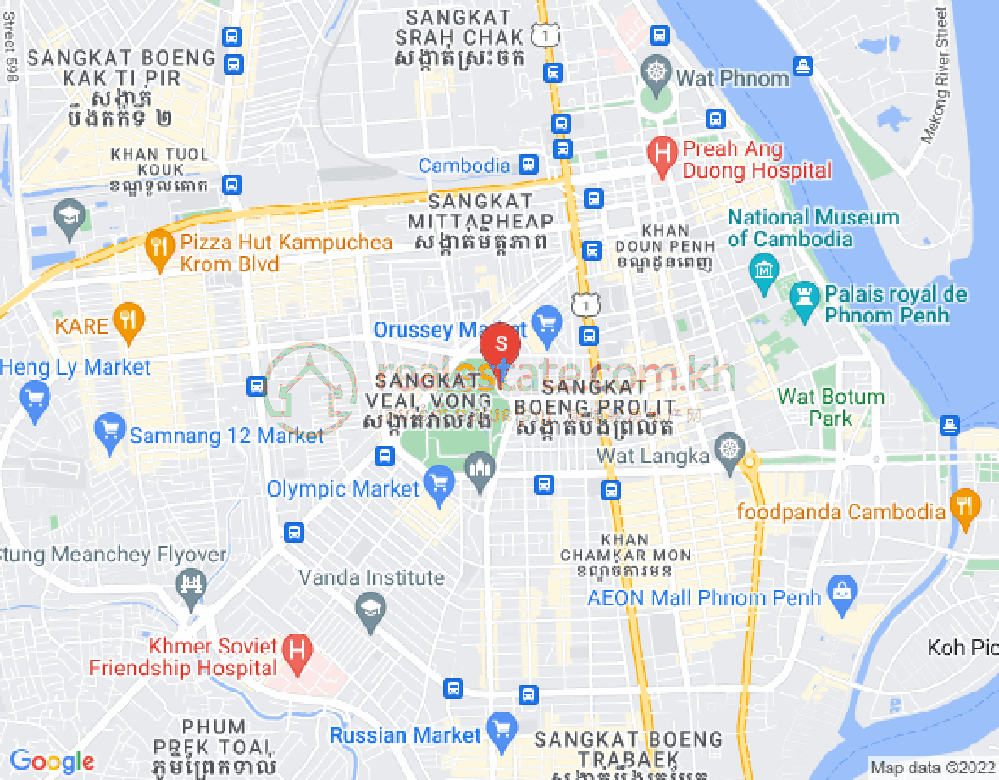 乌亚西1分区, 马卡拉区, 金边地图