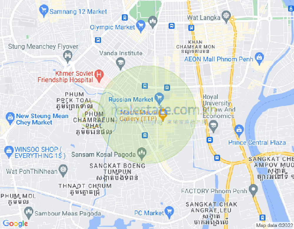 Карта Тул Том Пунг 1, Чамкармон, Пномпень