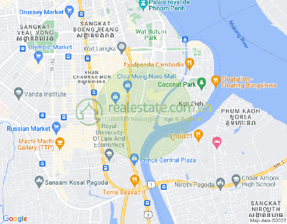 百色河分区, 占卡蒙, 金边地图