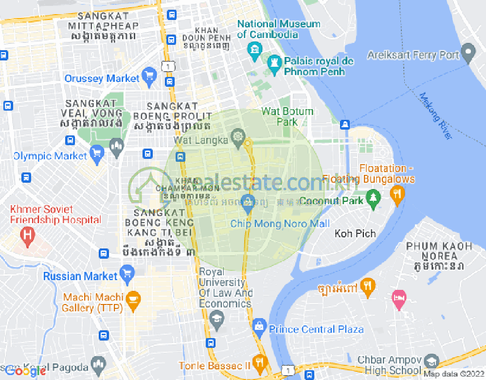만경강2부구(BKK2), 벙껭깡, 프놈펜 지도