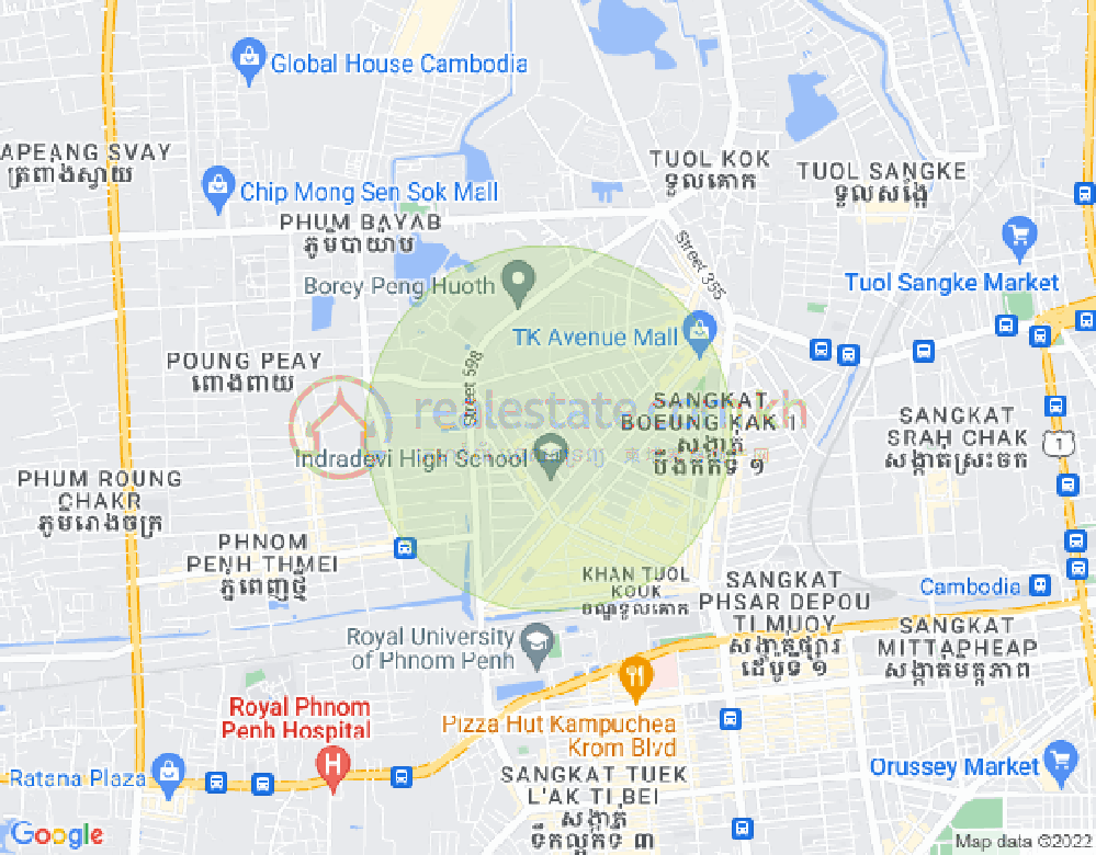 ផែនទី ហ្គ្រេនហ្វឹតេភ្នំពេញ