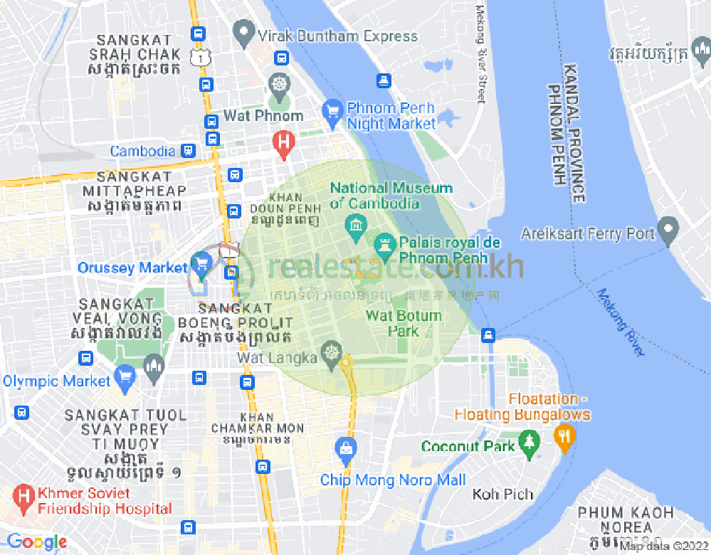 Mapa: Chey Chumneah, Daun Penh, Phnom Penh
