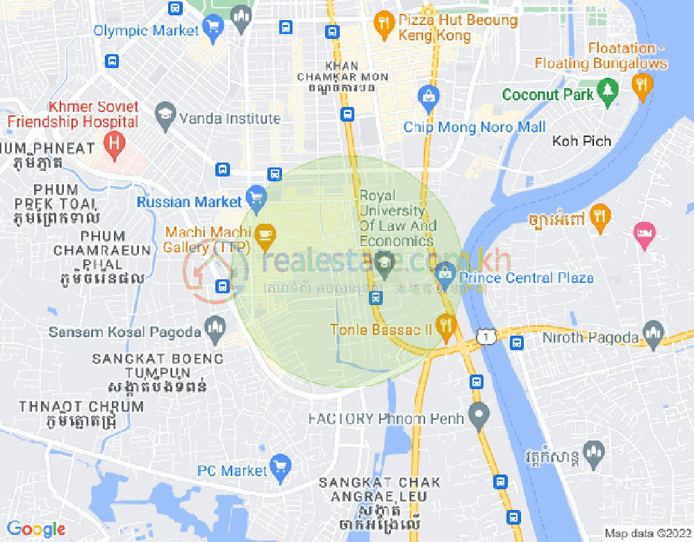 แผนที่ บึงตระเบก, จัมการมอน, พนมเปญ