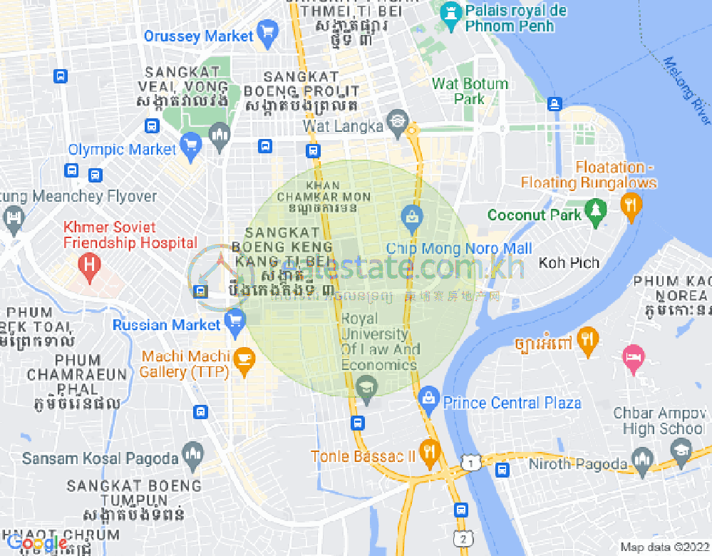 Mapa: 398 Street, BKK 1, Boeng Keng Kang, Phnom Penh