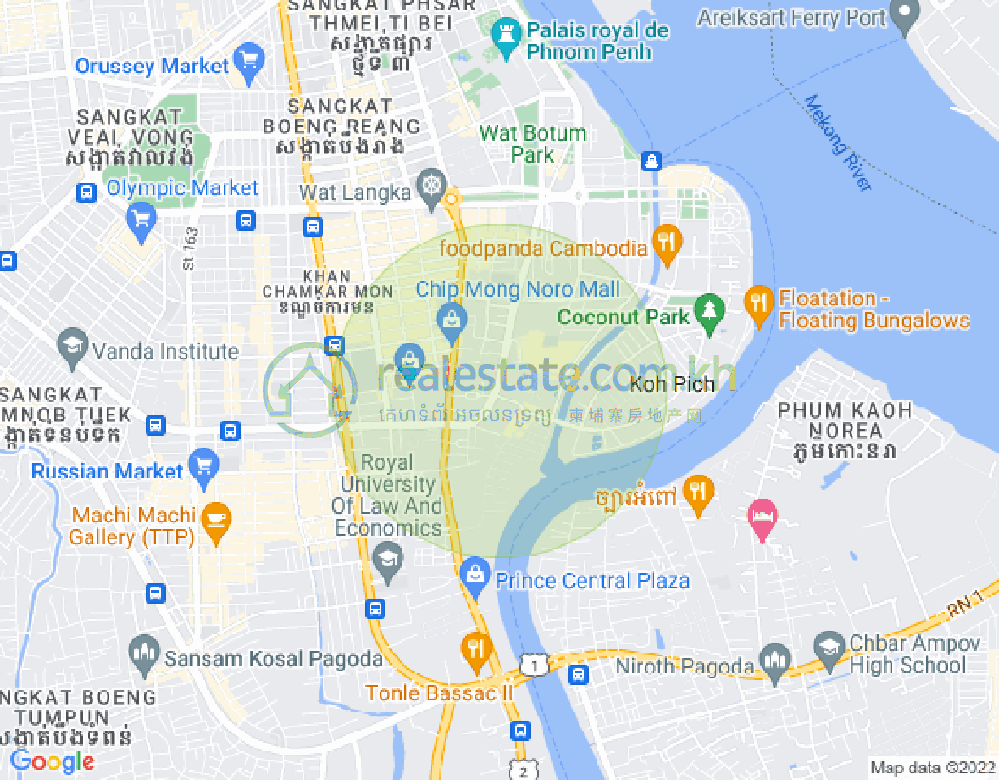 百色河分区, 占卡蒙, 金边地图