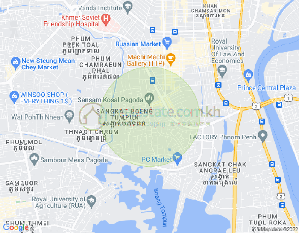 宣邦屯门1, 棉芷区, 金边地图