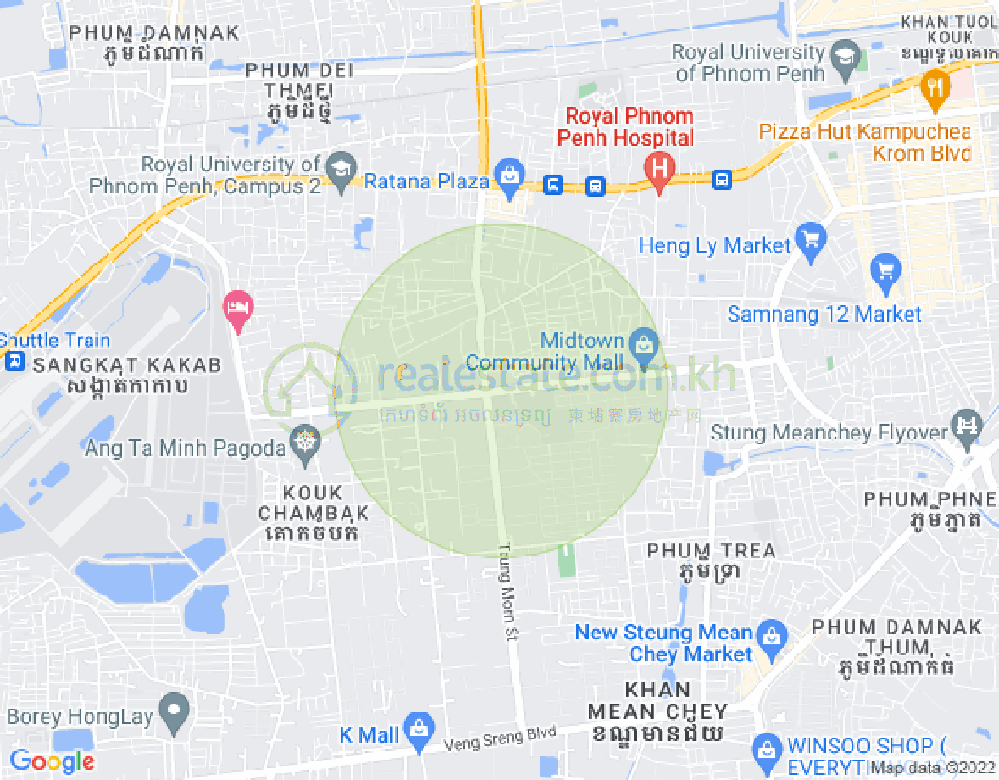Map of Tuek Thla, Sen Sok, Phnom Penh