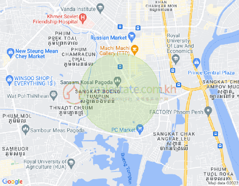 宣邦屯门1, 棉芷区, 金边地图